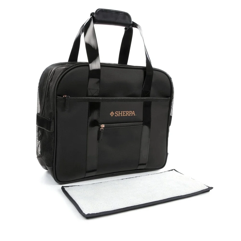 Sherpa Small Animal Tote Around Town Pet Carrier Black Airline Approved New
